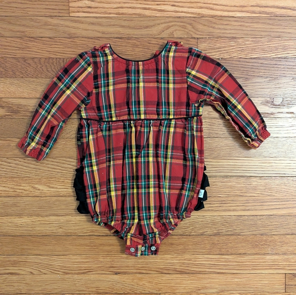 Plaid RuffleButts Baby Bubble Romper